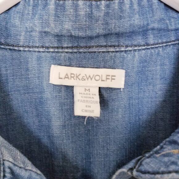 Lark & Wolff By Steven Alan Chambray Shirt Urban Outfitters - Size M - Picture 8 of 10